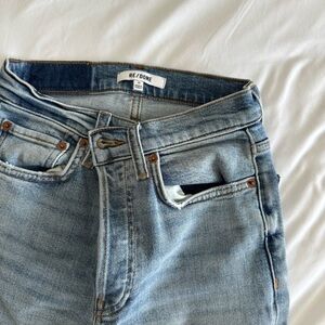 Re/Done women’s Classic Light Blue Straight Jeans high rise